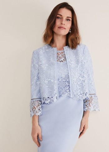 Phase Eight Isabella Lace Jackets Light Blue Canada | CPKZDY-328